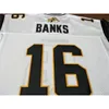 Custom 604 Hamilton TigerCats 16 Brandon Banks real Full embroidery College Jersey Size S4XL or custom any name or number jerse7700000