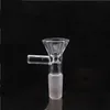 DHL 14mm 18mm Mâle Verre Bol Pièces Narguilé 3 Styles Poignée Ronde Entonnoir Joint Filtre Adaptateur Fumer Tube Pour Eau Bong Dab Rigs