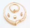 Ensemble de bijoux de mariage pour accessoires perles africaines pendentif en cristal déclaration robe collier boucles d'oreilles Bracelet anneau 221109