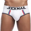 JockMail Men Sexy Meni Penis Pênis Pouch Mens Briefs Tanga Roupa Gay Men Bikini Slip Modal And Cotton 2 Style 7 Cores Branco T200517