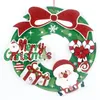Boże Narodzenie Drzwi Dekoracji Papieru Santa Wieniec Drop Ornament Do Drzwi Okna Dekoracji Wesoło Xmas Papier Wiszący Więzę