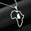 Contour Afrique Ghana Carte Pendentif Colliers pour femmes Gold Color Country Country Cadeau cadeau africain