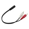 Fasdga 2 x Cinch-Stecker 1 x 3,5 mm Stereo-Buchse, Y-Kabel a06