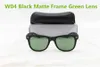 5pcs High Quality Womens Sunglasses Mens UV 400 Protection Black Frame Green 50mm with Box Case3351400