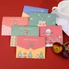 Weihnachtskarte, Cartoon, frohe Weihnachten, Papierumschlag mit Nachrichtenkarte, Grußkarte, Brief, stationäres Geschenk w-00361