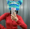 Niche Rabbit Ears Knitted Wool Hats Cat Ears Face Small Couples Warm Fashion Accessories