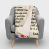 Fleece Blanket till min dotter Son Wife Letter Printed Quilts Air Mail Blanketter Positiv uppmuntrande och kärlek Presentdrop Ship LJ201127