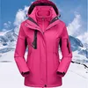 Men Woman Winter Autumn 3 in 1 Jackets Ski Camp Climb Trekking Fish Hike Cycle Waterproof Outdoor Coat Oversize Male Female 201128