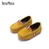 Scarpe da bambina unisex in pelle scamosciata per bambini Scarpe da bambino in pelle Scarpe da ginnastica per bambini Slip On Marrone / Verde / Rosso / Giallo Scarpe A11221 201130