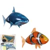 Vendita all'ingrosso Air Swimmer IR RC Squalo Pesce pagliaccio Pesce volante Assemblaggio Pesce pagliaccio Palloncino telecomandato Giocattoli divertenti gonfiabili per bambini