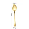 304 Stainless Steel Coffee Spoon Forks Cute Ice Cream Dessert Spoon Pudding Mixing Spoons Gold Color Butter Knife CCE12796