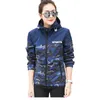 Jaqueta mulheres windbreaker primavera moda camuflagem mulheres casaco básico casaco com capuz casual casaco casual outwear 201112