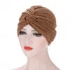 Bayanlar Turban Hat 2020 Yeni Müslüman Kadınlar Hicap Twisted Hint Tarzı Baş Wrap Cap Şapka Saç Kapak İç Turban Cap Bonnet Moda