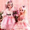 UCanaan 18 Inch 45CM 1/4 BJD Dolls 18 Ball Jointed Doll For Girls With Full Outfits Dress Shoes Makeup SD Doll Toys For Children LJ201031