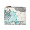 Versão coreana da fivela retro All-Match Wallet Student Mapa Multi-card Zipper Saco Senhoras Curto Simples Mini Carteira Ultra-fina