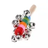 2020 Neue Hot Baby Rassel Regenbogen Spielzeug Kinder Kinderwagen Krippe Griff Holzaktivität Bell Stick Shaker Rassel Baby Geschenk