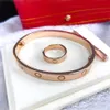 Couple Bracelet 316l Stainless Steel Love Bracelets Bangles Women Men Screw Bangle Gold Silver Rose Jewelry Gift Accessories With Jewelry Pouches Wholesale