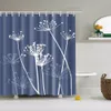 Floral bamboe paardebloem esdoorn blad bloem stof waterdicht polyester douchegordijnen badkamer gordijn bad accessoire printing Y200108