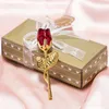Романтический кристаллический розовый цветок металлический роза сувенирный день Святого Валентина подарок свадьба день рождения вечеринка подарок подарок коробка упаковка eef4358