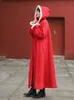 Cabo Xaile Mulheres Tops Algodão Linho Quente Casaco Casaco Primavera Outono Roupas Hooded Long Poncho Mujer