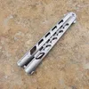 Silver Arc Angel 440C Titanium Handle Bushing System Butterfly Trainer Training Knife Not Sharp Crafts Martial Arts Collection Knvies