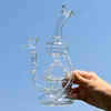 8,5-дюймовая стеклянная вода Bong Clear Recycler DAB нефтяной выгрешкой Bubbler для курения высотой толстый стакан стекла стеклянные трубы табачные кальяны с 14 мм шара парусника формы новый тип