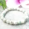 MG1089 Bracelet de lave Amazonite Face à face Bracelet de guérison à la mode bracelet Stronte Stress Gemstone Balance de haute qualité Balance du poignet mala 304n