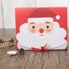 Confezione regalo di Natale Dolci Confezione Scatole di carta per biscotti con fiocco Decorazione di Babbo Natale Avvolgimento di caramelle per la festa dei bambini DHL gratis