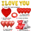 16 inç Altın Aşk Mektubu Folyo Balonlar Kalp Balon Nişan Düğün Dekorasyon Için Asılı Gül Ayı Hediye Sevgililer Günü Dekor T55