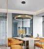 Nordic Sala de estar teto candelabro anel lâmpada duplex oco designer quarto quarto novo simples anel restaurantes