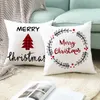 Chrismas Cartoon Printed Soft Poszewka 18 * 18 cali Peach Skin Biuro Office Sofa Poduszka Poduszka Poszewka Obudowa Ozdobna Poduszka Pokrywa VT1786