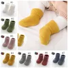 Bebek Çorap Katı Orta Tüp Anti Kayma Kalınlaşmak Kat Çorap Kış Yenidoğan Çorap Sıcak Bebek Ayakkabı Çocuk Giyim 7 Renkler BT6016