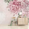 Photo faite sur commande Fond d'écran 3D moderne peinte à la main Fleurs murales Salon Chambre Romantique Décoration murale Papiers Papel De Parede