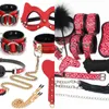 Nxy Sm Bondage New Arrived Bdsm Kits Exotic Sex Products for Adults Games Bed Set Handcuffs Toys Whip Gag Plug Women Accessories 1223