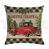 Kussensloop Kerstversiering Rode Pick-up Truck Kerstboom Serie Kussensloop Kussenhoes Huishoudartikelen 45 * 45cm T500450