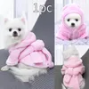 Ev Köpek Pijama Moda Pet Tulum Kış Sıcak Hoodie Giysileri Sevimli Yumuşak Rahat Bornoz Yavru Katı Mont Casual1
