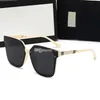 Mode Herren Damen Designer Sonnenbrille Sonnenbrille Runde Mode Gold Schwarz Rahmen Glaslinse Brillen Für Mann Frau Mit Original 260d