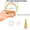 Party Favor Women Ring -ketting met kaarthouder Polsheel Keychain Bracelet Leather Tassel Bangle Key Ring