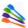 Silikon Kürek Krem Krem Krem Yumuşak Elastik Kazıyıcı Uzun Kaşık Kek Pişirme Mutfak Küçük Araçlar Renk Kazımcıları Asılı Delik 1 3CH C2