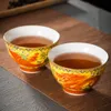 Enamel Dragon Tea Master Cup Ceramic Teacup Accessories Enamel Bowl Houseware Single Mug