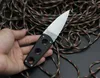 High Quality Super Edge Fixed blade knife AUS-8A Single Edge Blade Full Tang Black G10 Handle Straight Knives With Kydex