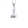 925 Sterling Silver Cyrkon Naszyjniki żaglowe dla Kobiet Klasyczne Długie wisiorki Party Moda Biżuteria Prezenty Q0531
