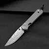 Chris Reeve Sebenza 21 Şam bıçak Titanyum kolu Taktik Katlanır Bıçak Açık Kamp Avcılık Survival Utility EDC Çakı UT85