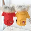 Winter Dog Coat Jacket Fur Collar Pet Clothes For Small Medium Dogs Costume Warm Puppy Outfit Chihuahua Bulldog Pet Clothing Pug 201102