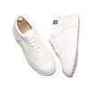 Primavera outono homens vestido de casamento sapatos estilo britânico estilo conforto chunky lace-up branco sapatilhas casuais treinadores tendência plana luz antiderrapante caminhando loafers