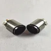 1 PCS REMUS Single Exhaust Tail Muffler Pipe For Universal Full Glossy Black Carbon With Stainless Steel Car Back Exhausts