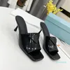 Fashion-P Classe Designer Mulheres Sandálias de Couro Rosquioso Rhinestone Flat Chinelos Scuffs Flips Flops Party Casamento Elegante Senhoras Salto Alto