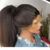 Kinky rak peruk full spets mänskliga hår peruk för svarta kvinnor 250 densitet u del peruk yaki full spets peruk spets front peruker everbeauty1482826