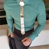 Reversible Mirror Necktie One side Gold n One Side Silver Classy Hexagons Ties Lover Gift Acrylic Shining Ties Slim Tie Clip Set 2332s