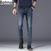 Batmo Nova Chegada Alta Qualidade Casual Magro Elástico Jeans Homens, Calças de Lápis Masculinas, Calças De Jeans Skinny Homens Z002 201116